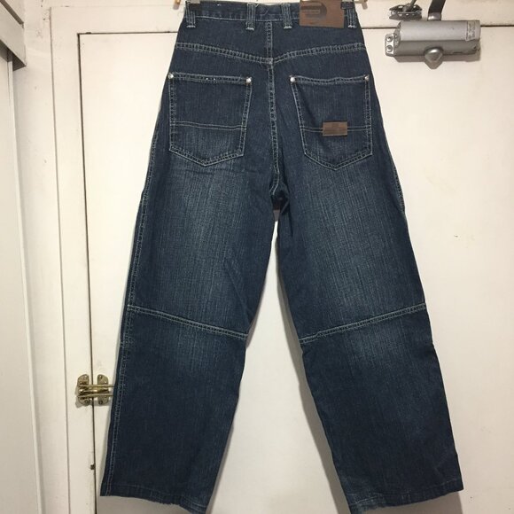 VINTAGE EXCO PATCHWORK WIDE LEG JEANS SIZE 26 - Picture 4 of 11